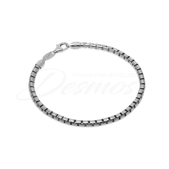 Bracciale Desmos Uomo in Argento VENETIAN BOX W 21,5 - VENETIAN BOX W 21,5